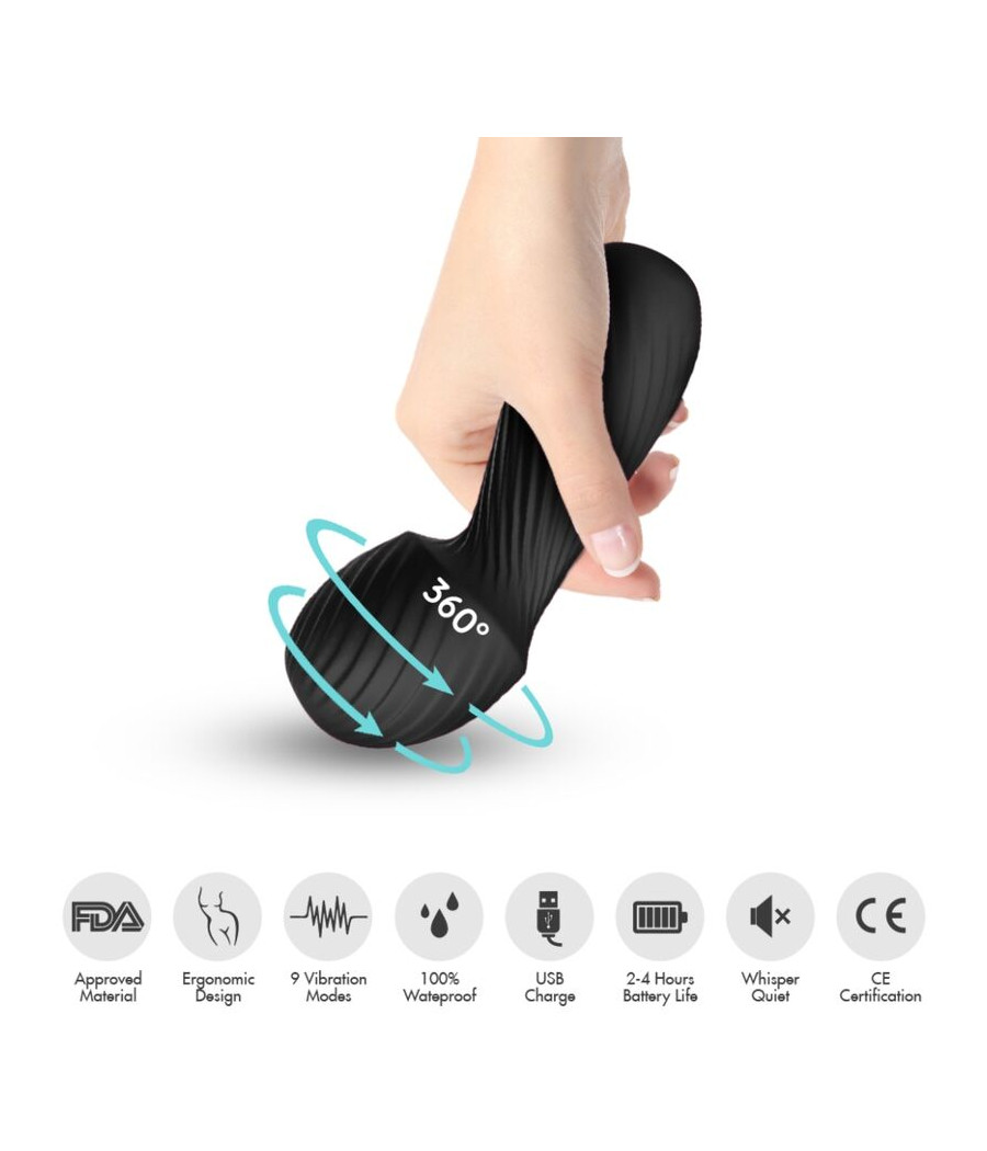ARMONY - DAZZLE MASSAGER E VIBRADOR PEQUENO PRETO