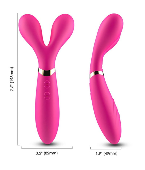 ARMONY - Y-WAND MASSAGER & VIBRATOR DOUBLE HEAD FUCHSIA