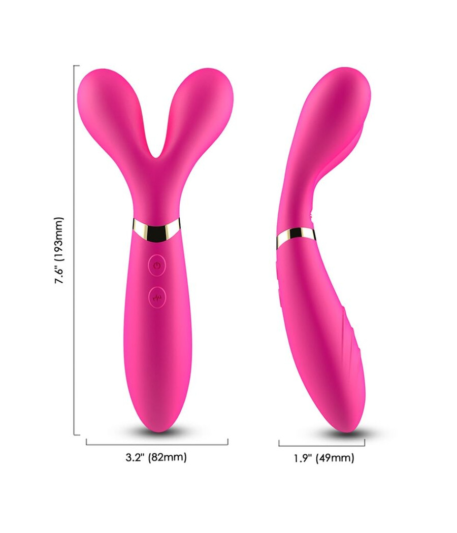 ARMONY - Y-WAND MASSAGER & VIBRATOR DOPPELKOPF FUCHSIA