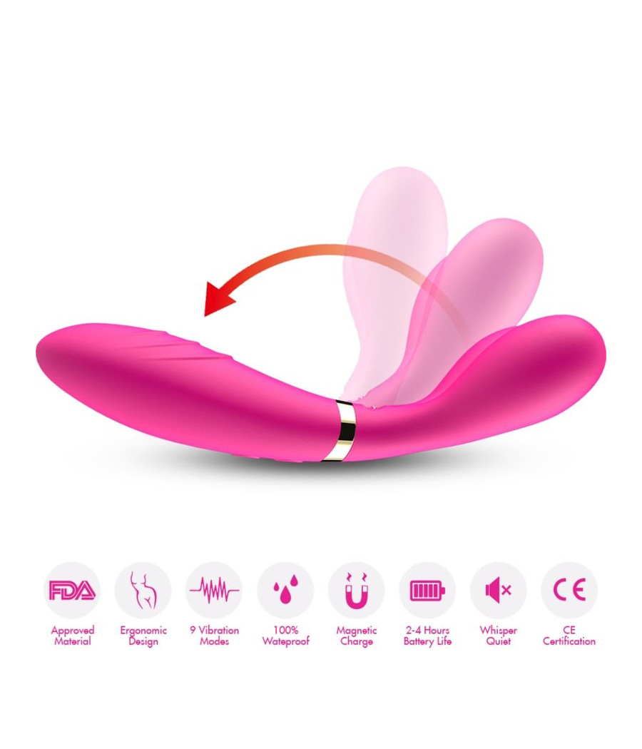 ARMONY - MASSAGGIATORE E VIBRATORE A Y-WAND DOPPIA TESTA FUCSIA