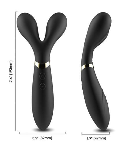 ARMONY - Y-WAND MASSAGE & VIBRATEUR DOUBLE TÊTE NOIR