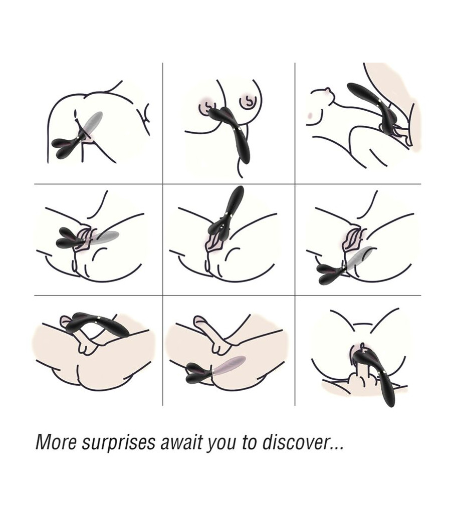 ARMONY - Y-WAND MASSAGER & VIBRATOR DOPPELKOPF SCHWARZ