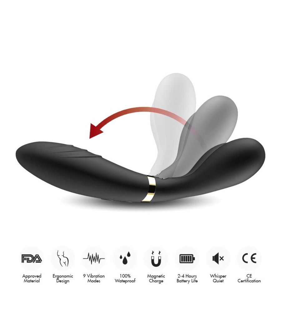 ARMONY - Y-WAND MASSAGER & VIBRATOR DOUBLE HEAD BLACK
