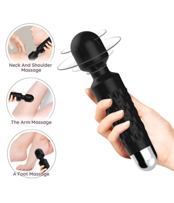 ARMONY - MASSAGGIATORE E VIBRATORE POSTINO TESTA SUPER FLESSIBILE NERA