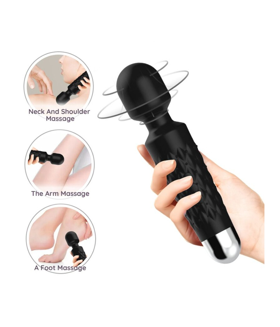 ARMONY - MASSAGGIATORE E VIBRATORE POSTINO TESTA SUPER FLESSIBILE NERA
