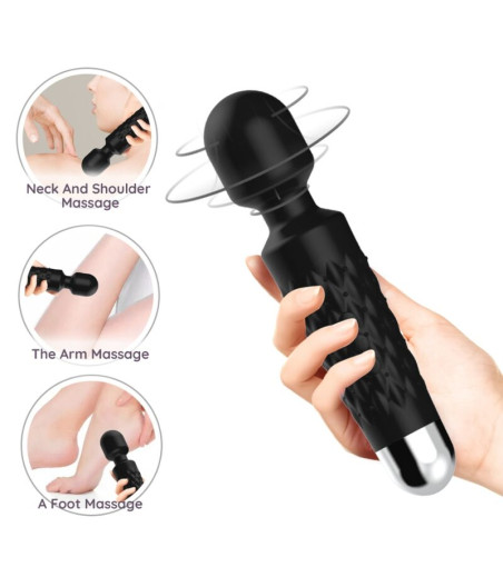 ARMONY - POSTMAN MASSAGER & VIBRATOR SUPER FLEXIBLE HEAD BLACK