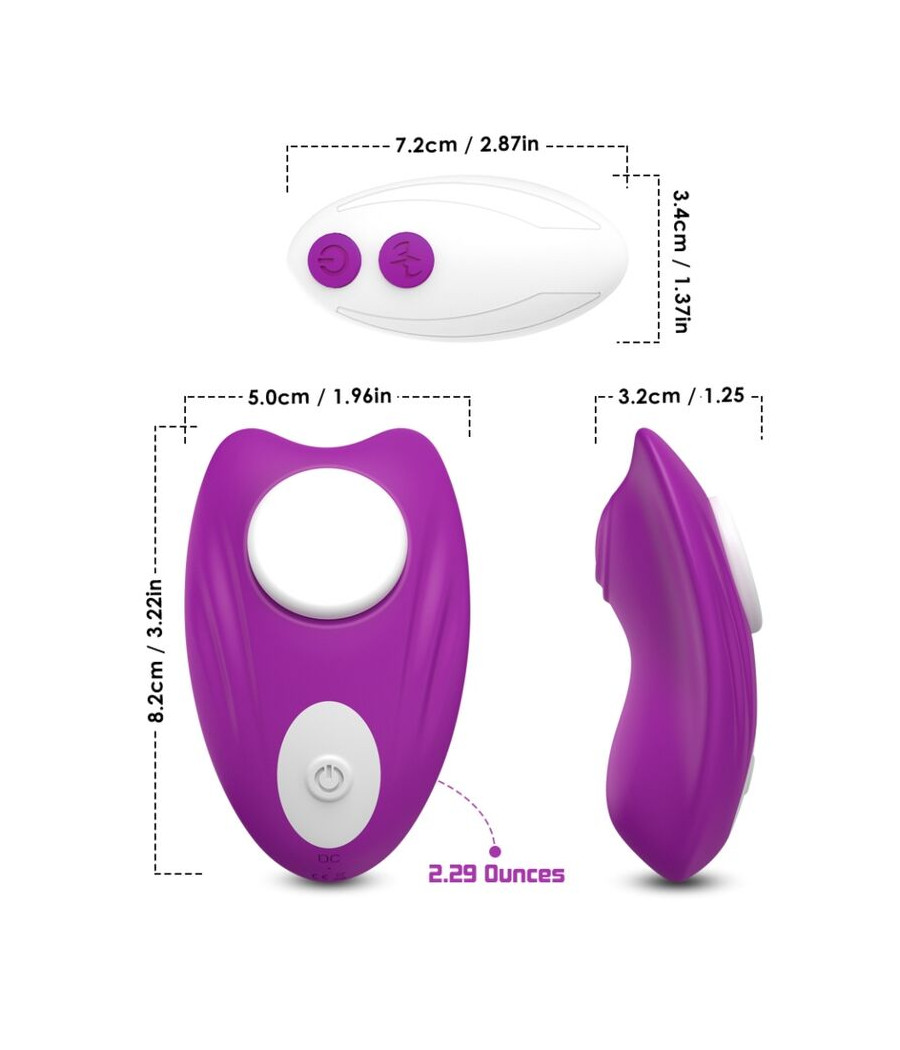 ARMONY - CULOTTE PORTABLE PAPILLON VIBRATEUR TÉLÉCOMMANDE VIOLET