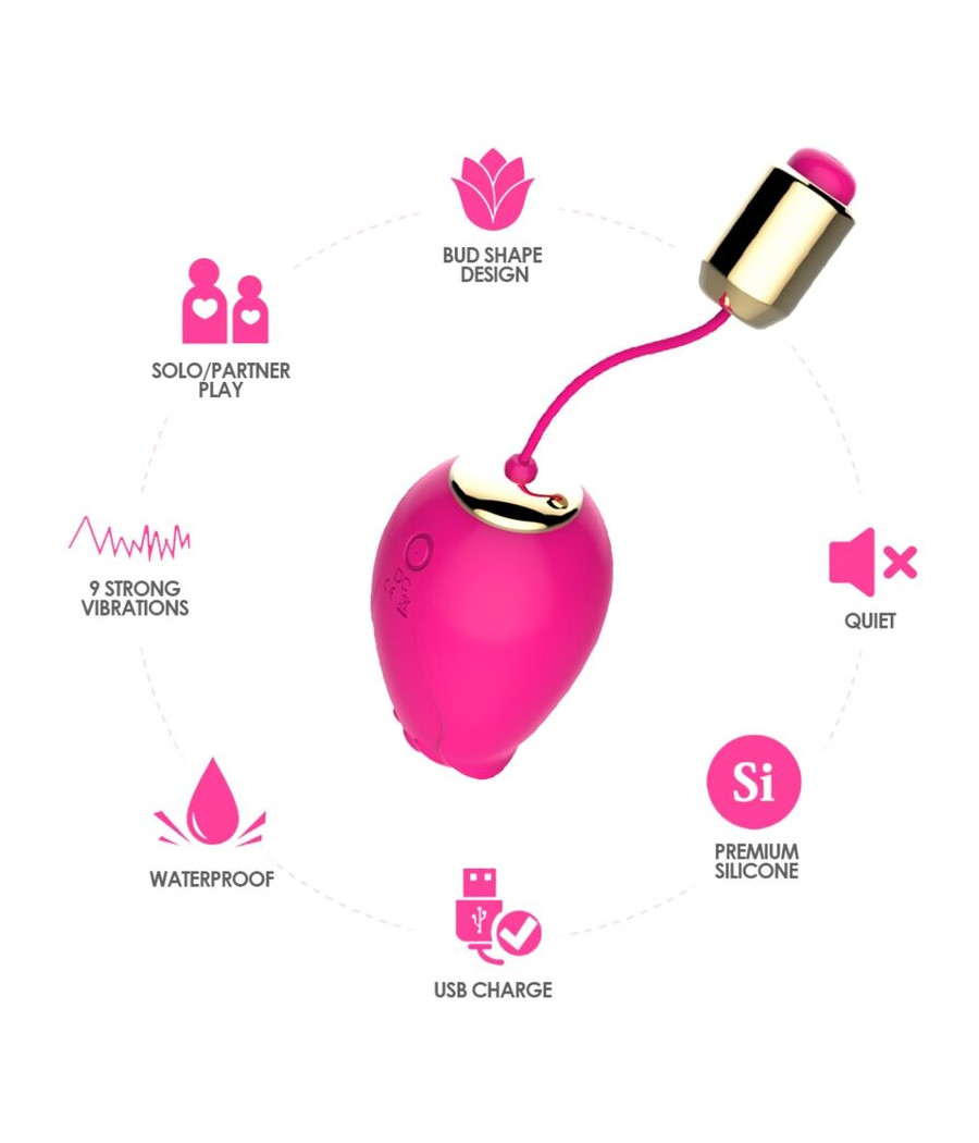 ARMONY - MANDALA HUEVO VIBRADOR PUNTO G CONTROL REMOTO FUCSIA