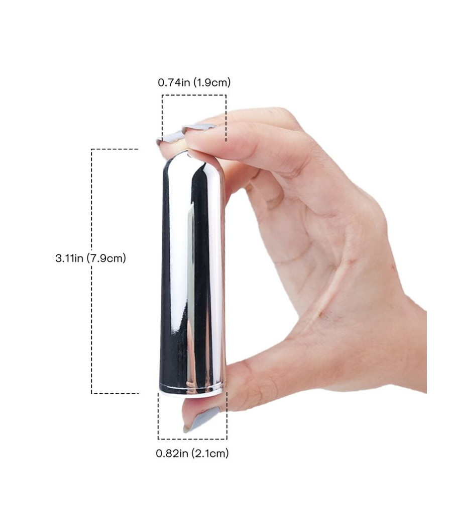 ARMONY - BALA VIBRADOR PRATA 2.1 CM X 7.9 CM