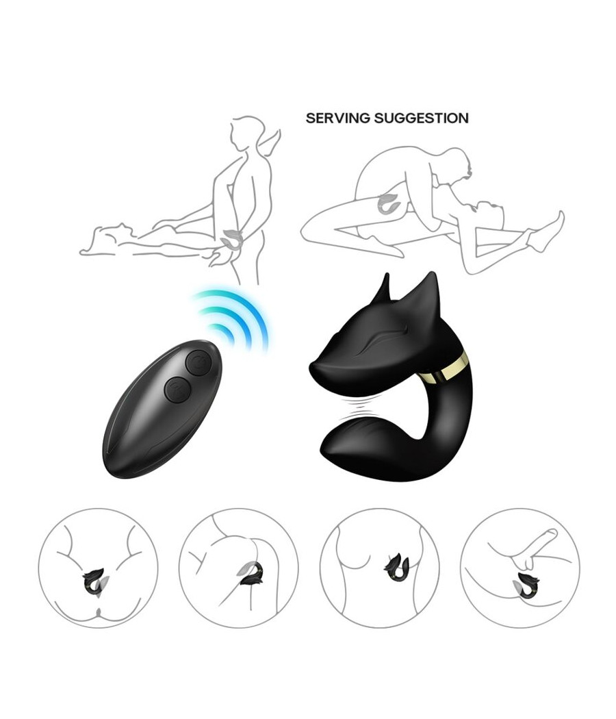 ARMONY - FOX VIBRADOR PAREJAS CONTROL REMOTO NEGRO