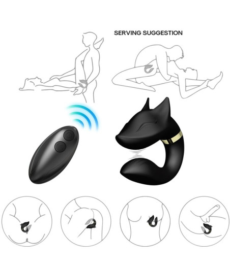 ARMONY - VIBRATORE FOX PER COPPIA TELECOMANDO NERO