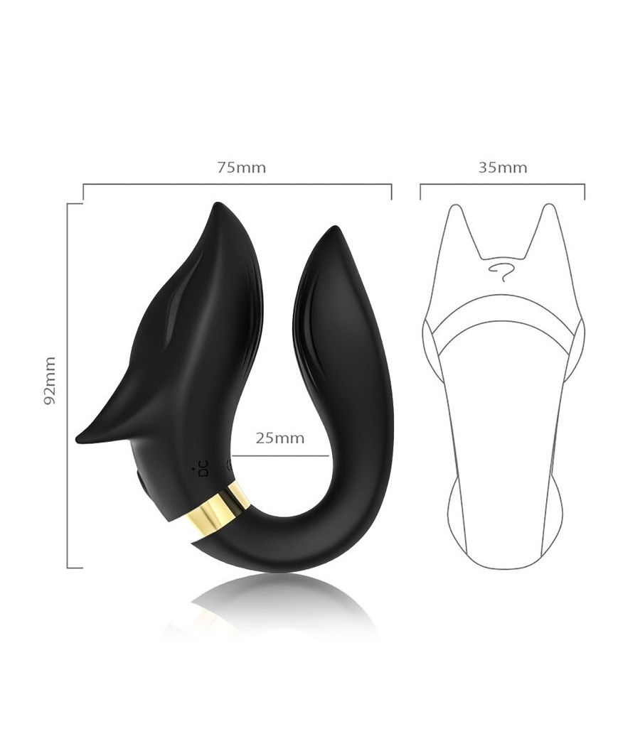 ARMONY - FOX VIBRATOR FOR COUPLES REMOTE CONTROL BLACK