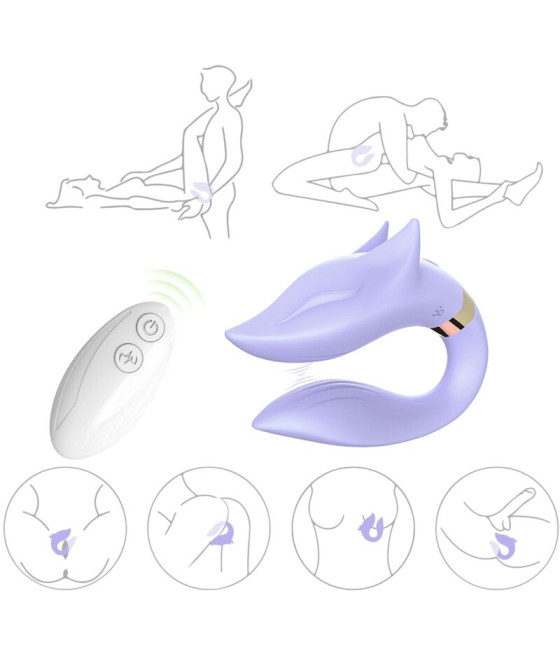 ARMONY - VIBRADOR FOX PARA CASAIS COM CONTROLE REMOTO ROXO