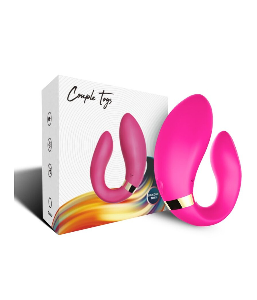 ARMONY - VIBRADOR CRESCENTE PARA CASAIS CONTROLE REMOTO FÚCSIA