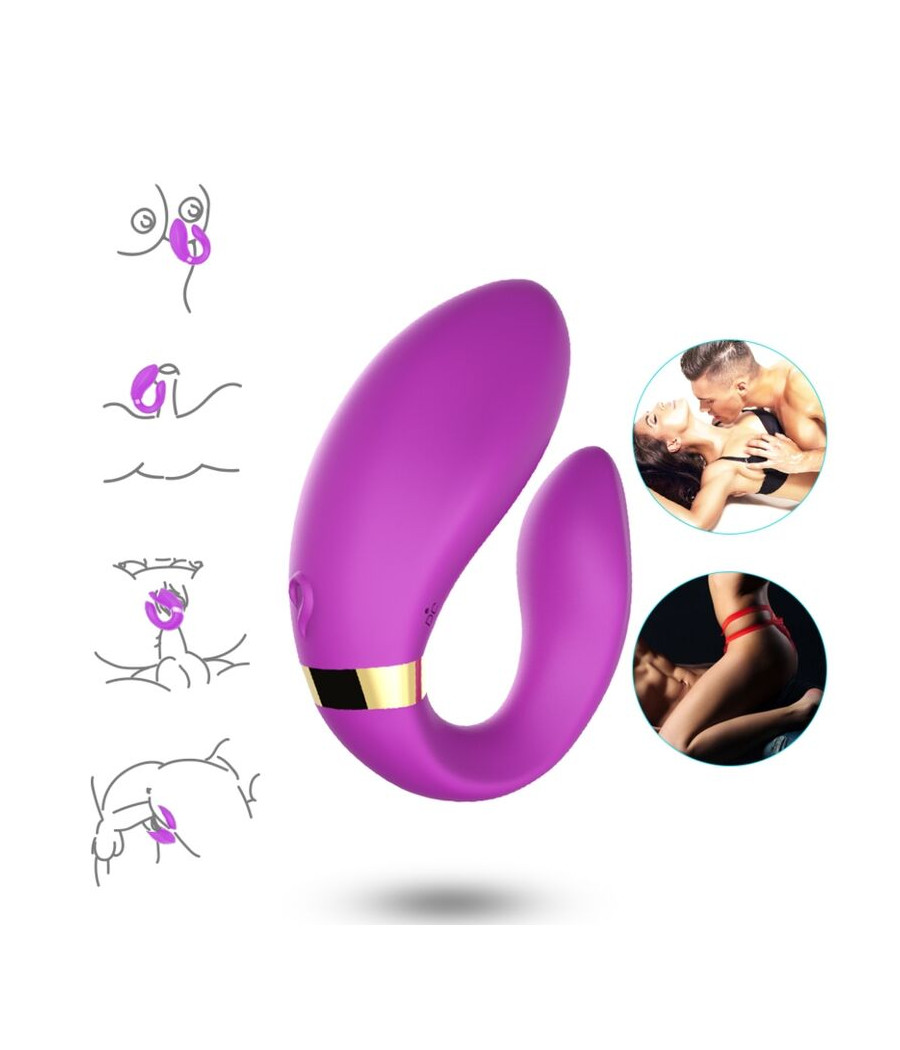 ARMONY - CRESCENT VIBRADOR PAREJA CONTROL REMOTO VIOLETA