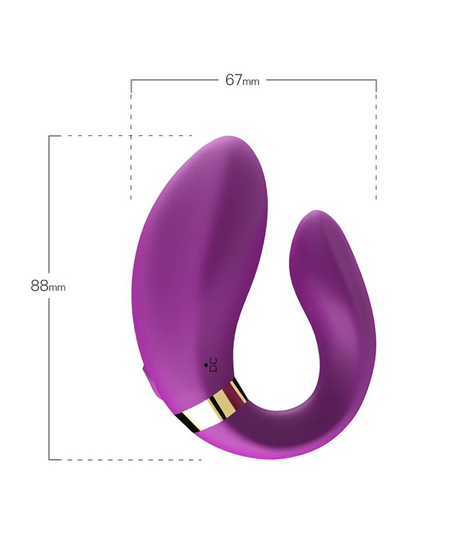 ARMONY - VIBRATORE A MEZZALUNA PER COPPIA TELECOMANDO VIOLA