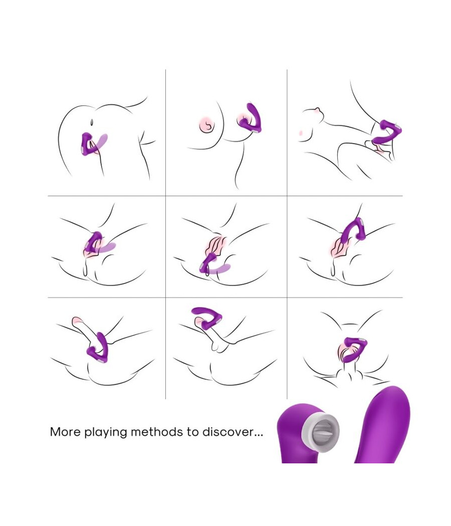 ARMONY - SECRETKISS LICKING VIBRATING CLIT & VIBRATOR CURVED PURPLE
