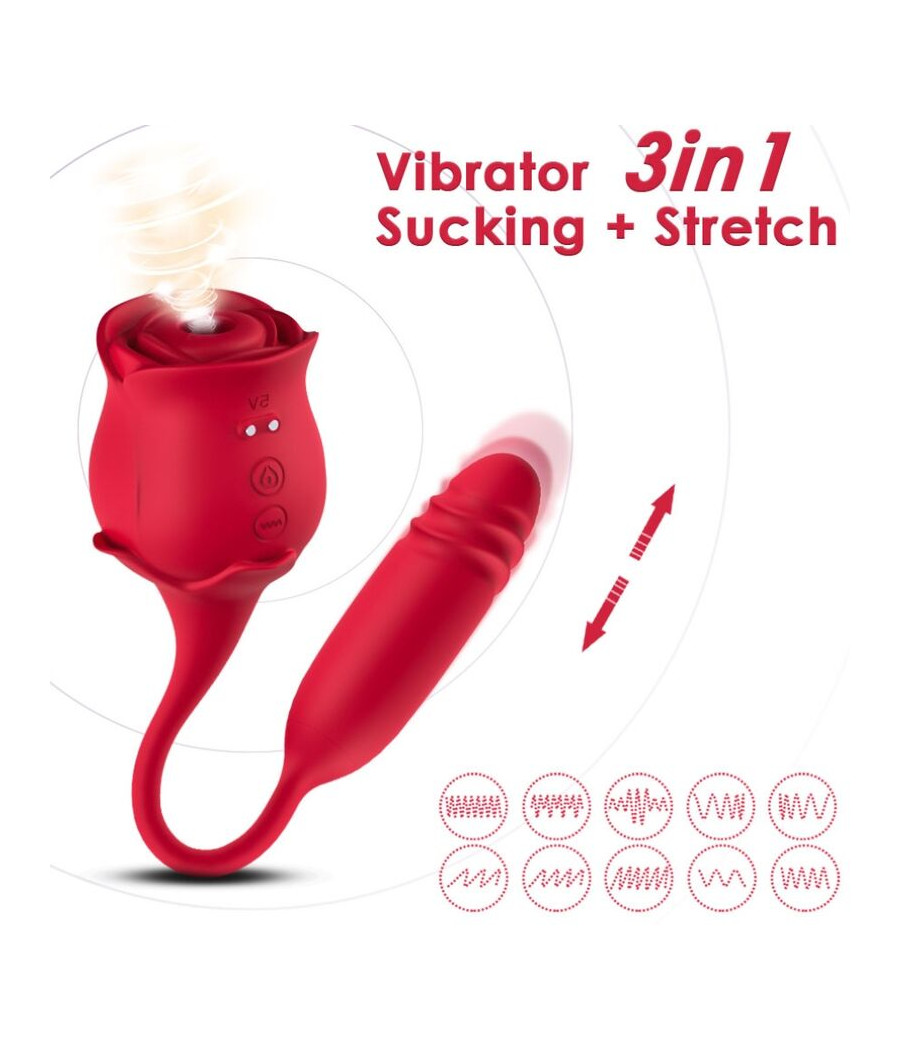 ARMONY - ROSEKNIGTH SUCCIONADOR CLÍTORIS & VIBRADOR ROJO