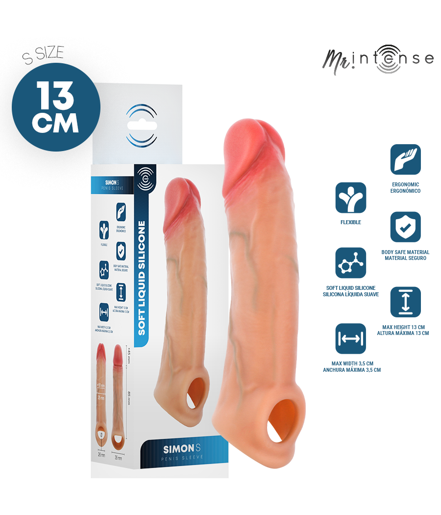 MR INTENSE - SIMON S PROTECTION PÉNALE EN SILICONE 13 CM -Ø- 4 CM