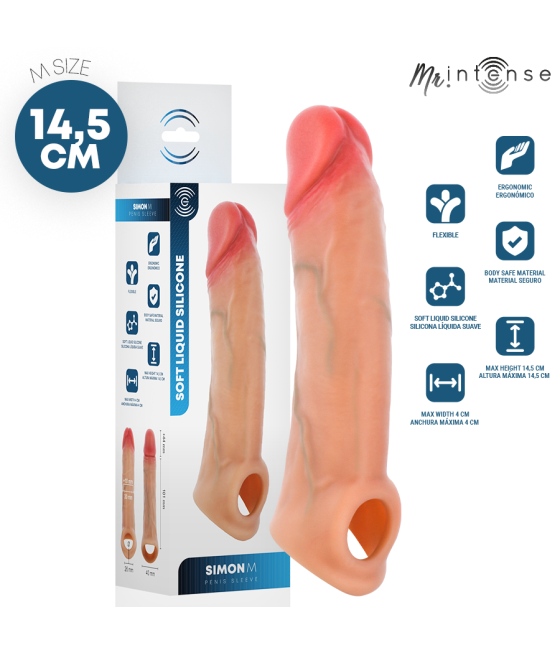 MR INTENSE - SIMON M MANCHON PÉNIS EN SILICONE 14,5 CM -Ø- 4 CM