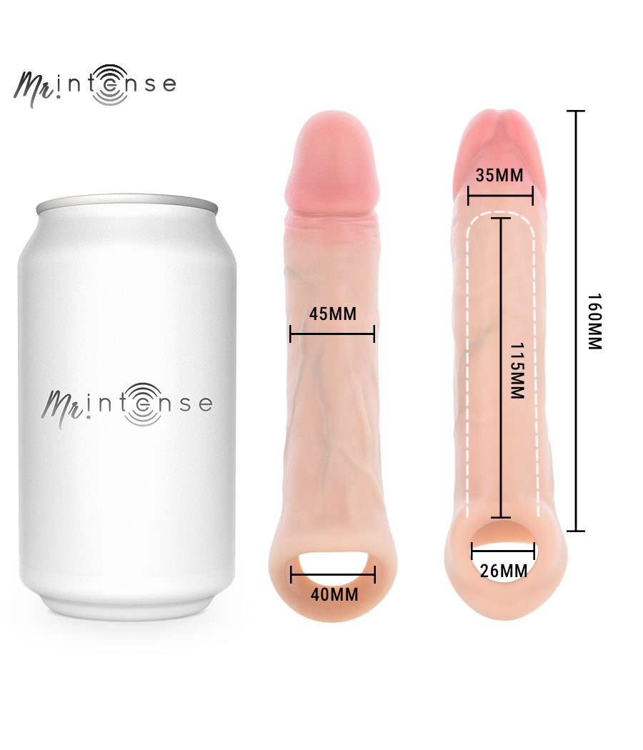 MR INTENSE - SIMON L SILIKON-PENISÜBERZUG 16 CM -Ø- 4,5 CM