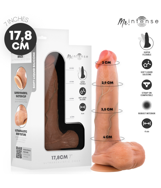 MR INTENSE - BRUCE S DILDO SILICONA 17.8 CM -Ø- 4 CM