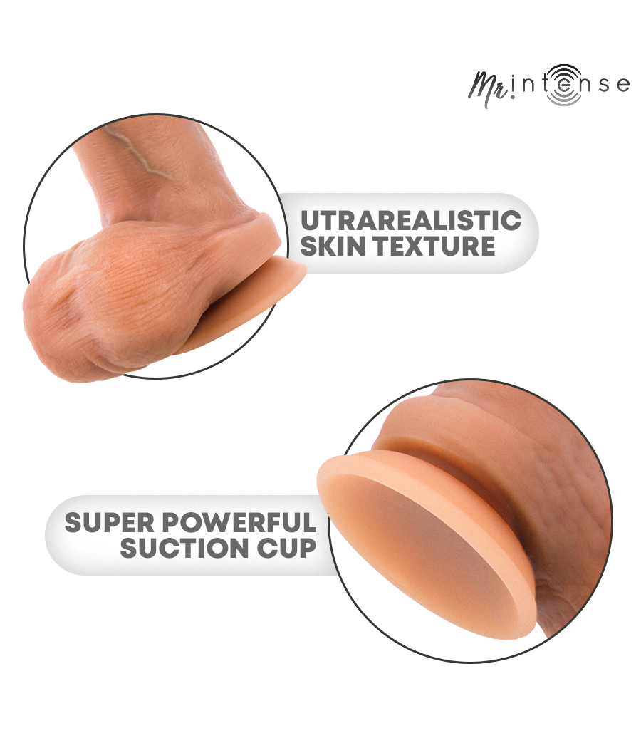 MR INTENSE - BRUCE S SILICONE DILDO WITH TESTICLES 17.8 CM -Ø- 4 CM