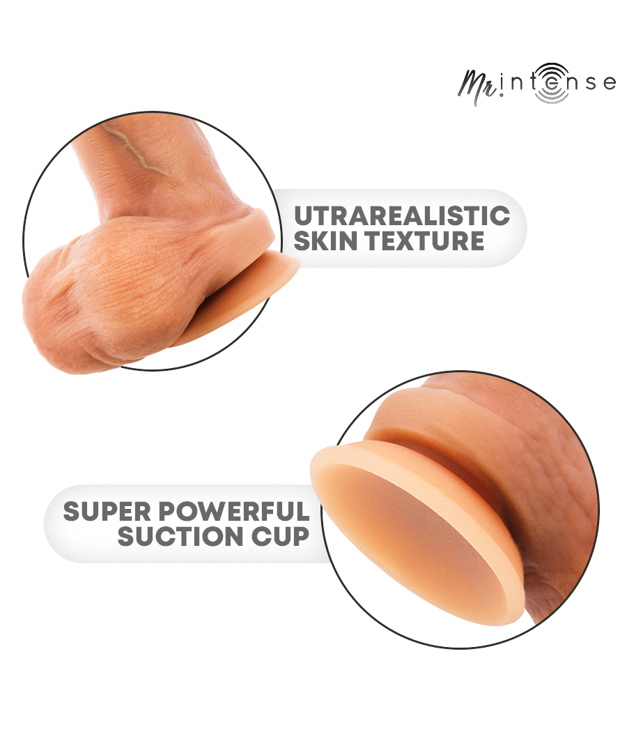 MR INTENSE - BRUCE M DILDO DE SILICONE COM TESTÍCULOS 20 CM -Ø- 4,5 CM