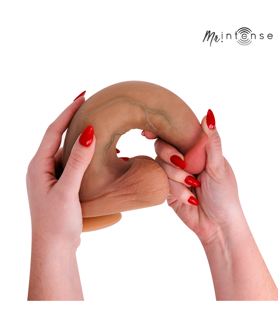 MR INTENSE - BRUCE XL SILIKON-DILDO MIT HODEN 25,5 CM -Ø- 5,5 CM