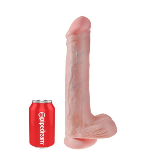 KING COCK - DILDO REALISTICO CON TESTICOLI E VENTOSA 38 CM COLOR CARNE