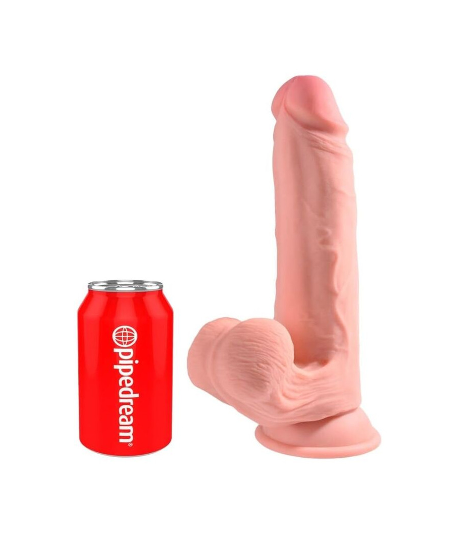 KING COCK PLUS - DILDO REALISTICO A TRIPLA DENSITÀ CON TESTICOLI OSCILLANTI 23 CM CARNE