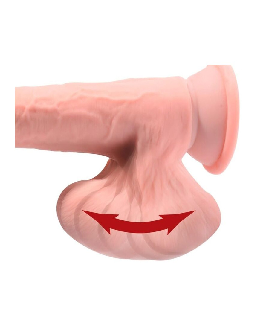 KING COCK PLUS - DILDO REALISTICO A TRIPLA DENSITÀ CON TESTICOLI OSCILLANTI 23 CM CARNE