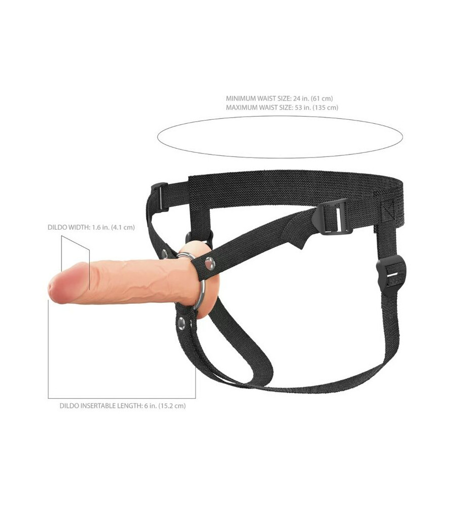 FANTASY X-TENSIONS ELITE - 15.2 CM HOLLOW SILICONE STRAP-ON