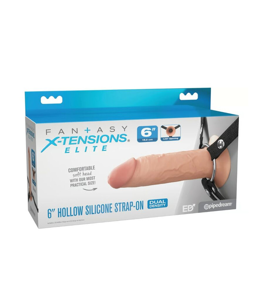FANTASY X-TENSIONS ELITE - ARNÉS CON DILDO HUECO DE SILICONA 15,2 CM