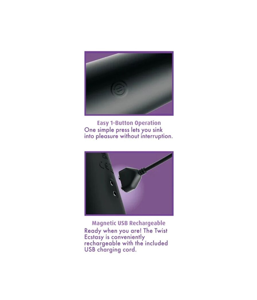 ANAL FANTASY ELITE - TWIST ECSTASY STIMULATEUR ANAL ROTATIF RECHARGEABLE