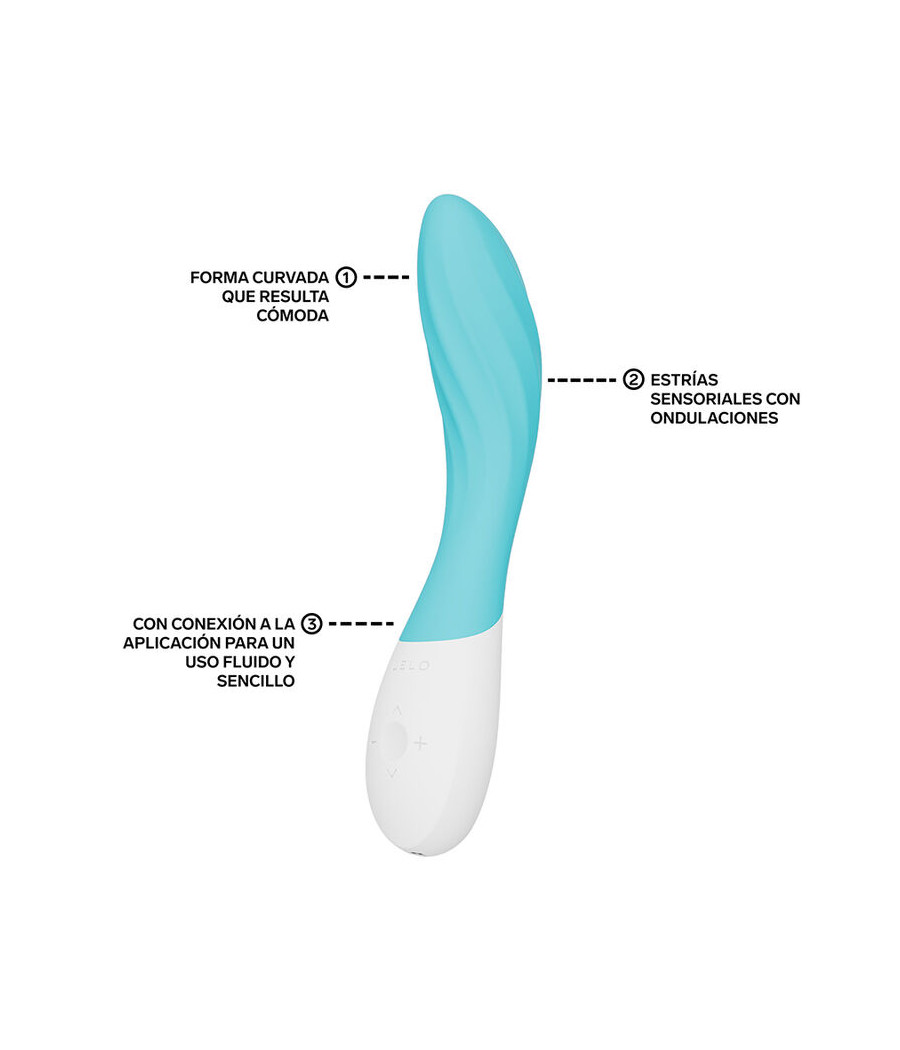 LELO - MONA TWIST VIBRADOR PARA PUNTO G RECARGABLE APP CONTROL LAVANDA TURQUESA