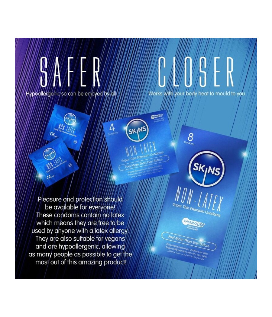 SKINS - LATEX-FREE CONDOMS PACK OF 4