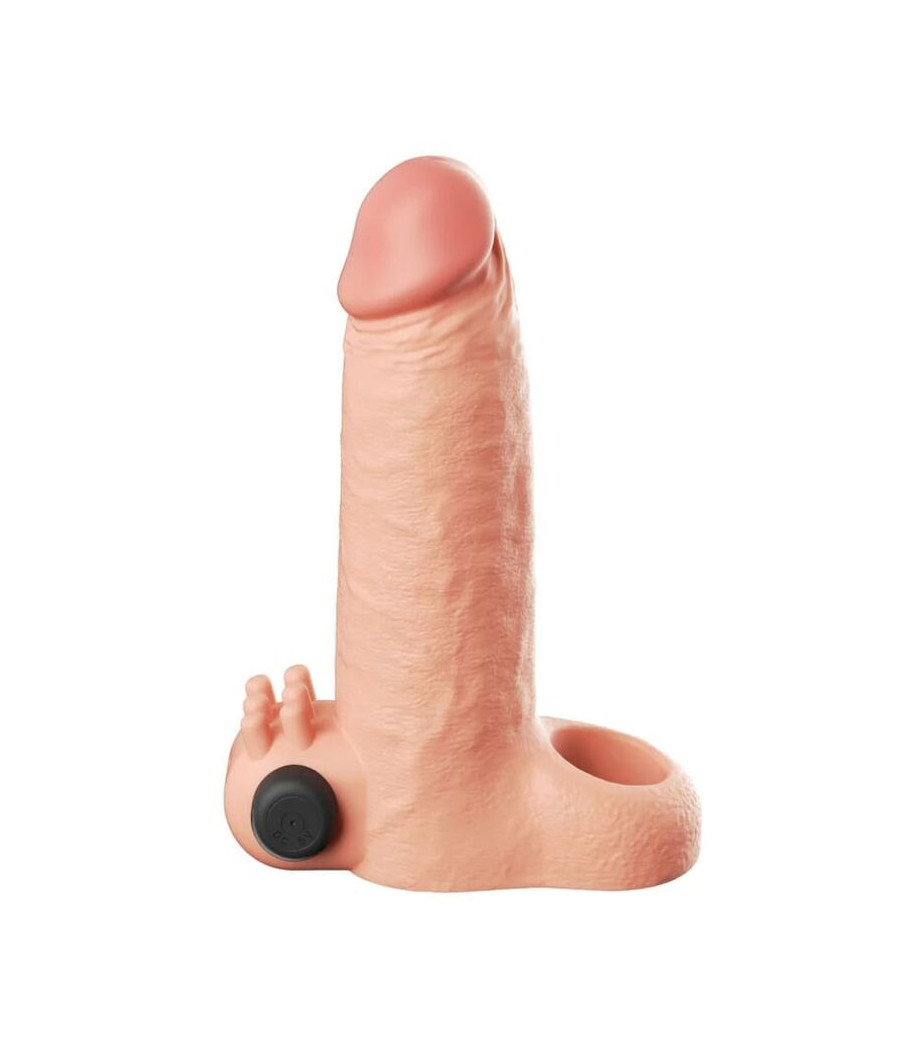 FANTASY X-TENSIONS – VIBRIERENDE, REALISTISCHE 5 CM PENISVERLÄNGERUNGSHÜLLE, BEIGE
