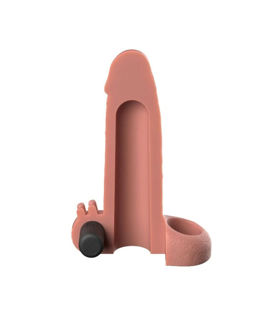 FANTASY X-TENSIONS - FUNDA EXTENSORA VIBRATORIA REAL FEEL 5 CM COLOR BEIGE
