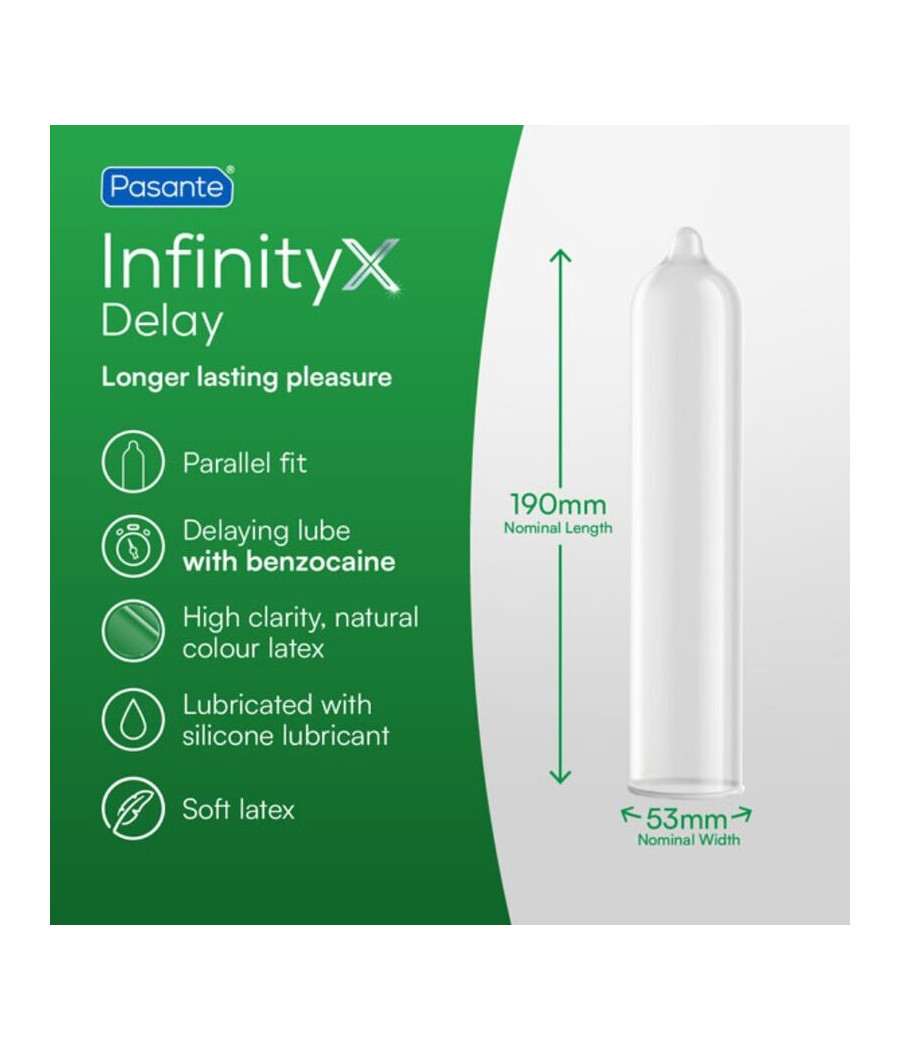 PASANTE - DELAY INFINITY CONDOMS BOX 144 UNITS