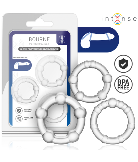 INTENSE - BOURNE SET DE 3 ANILLOS
