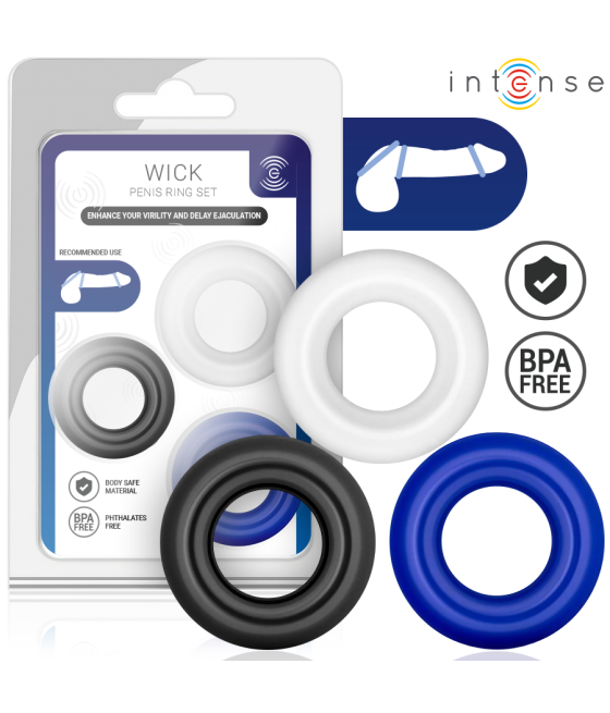 INTENSE - WICK SET DE 3 ANILLOS VARIOS COLORES