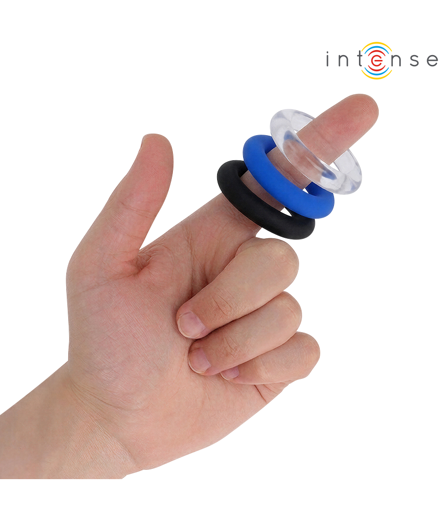 INTENSE - WICK SET OF 3 PENIS RINGS VARIOUS COLORS