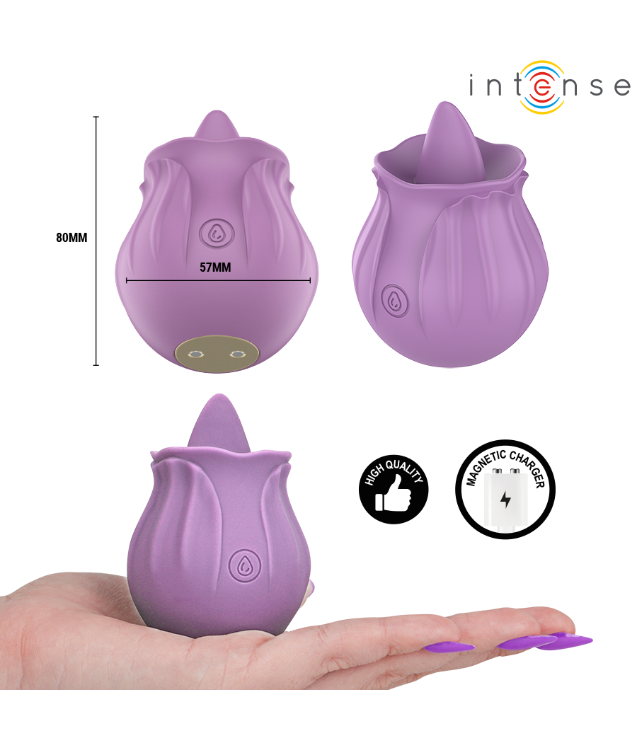 INTENSE - AZALEA FIORE STIMOLAZIONE DEL CLITORIDE CON 10 VIBRAZIONI VIOLA