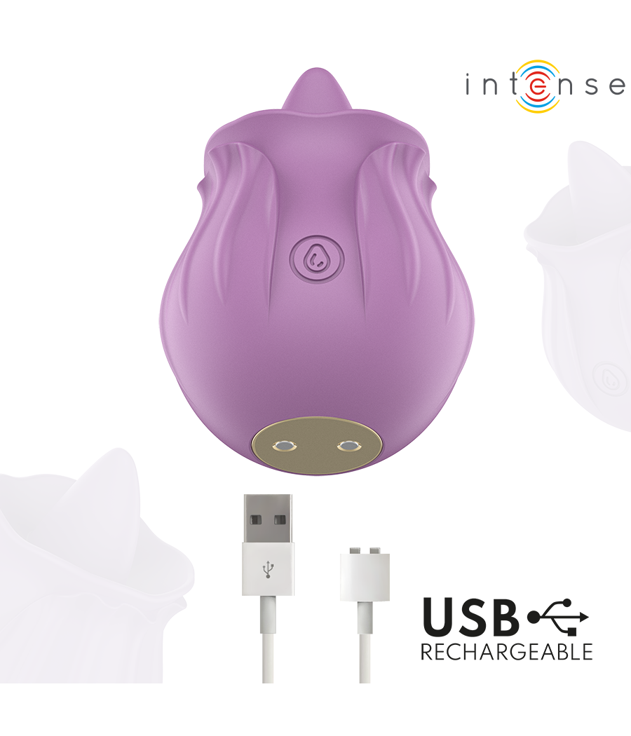 INTENSE - AZALEA FLOWER CLIT STIMULATING 10 VIBRATIONS PURPLE