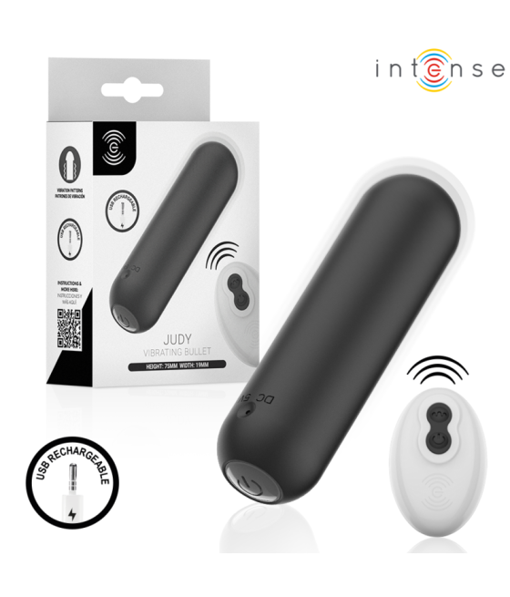 INTENSE - JUDY VIBRANT RECHARGEABLE AVEC TÉLÉCOMMANDE NOIR