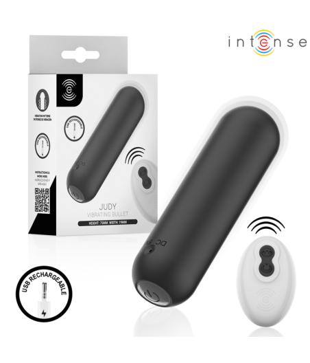 INTENSE - JUDY VIBRANT RECHARGEABLE AVEC TÉLÉCOMMANDE NOIR