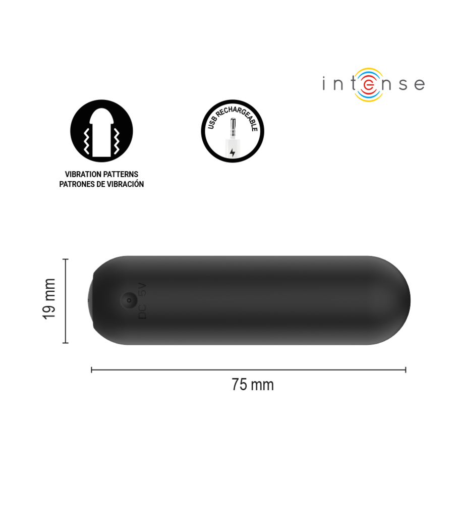 INTENSE - JUDY VIBRANT RECHARGEABLE AVEC TÉLÉCOMMANDE NOIR