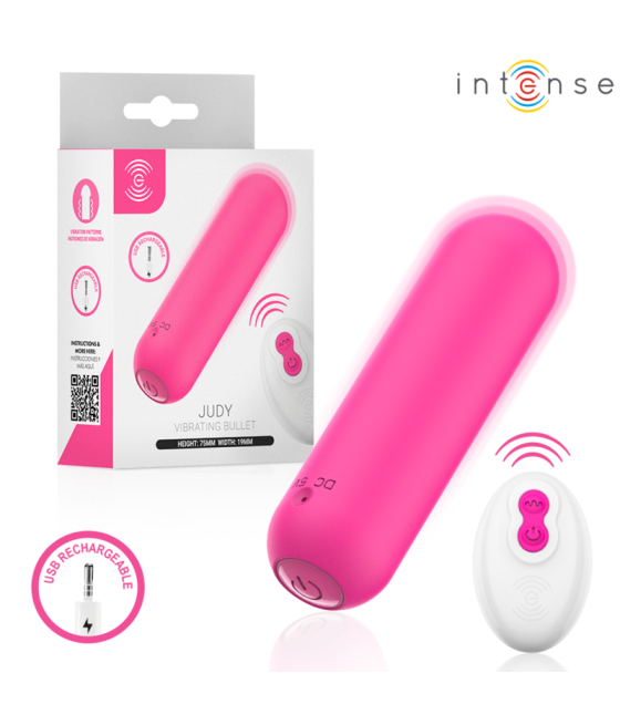 INTENSE - JUDY VIBRATORE RICARICABILE A FORMA DI BULBO CON TELECOMANDO ROSA