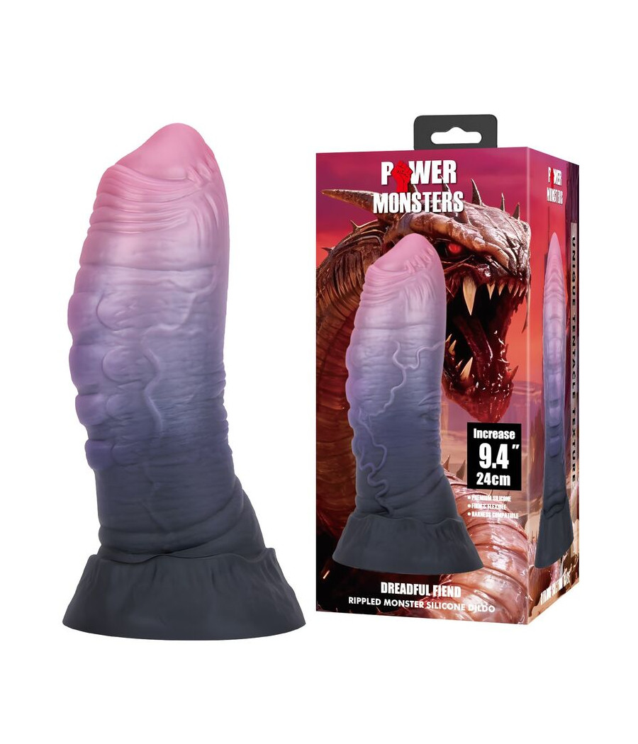 POWER MONSTERS - DREADFUL FIEND BICOLOR FANTASY SILICONE DILDO 24 CM Ø 6 CM